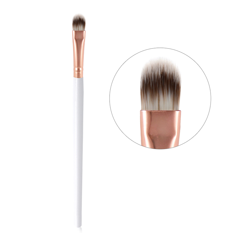 High quality Single White Eye Shadow Brush Nylon Hairy Wooden Handle Eyeshadow Brush