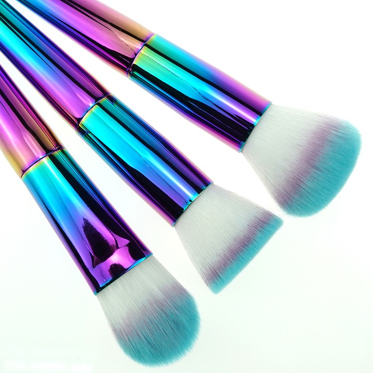 2019 new colorful Metal  handle brush professional cosmetic makeup Brush set