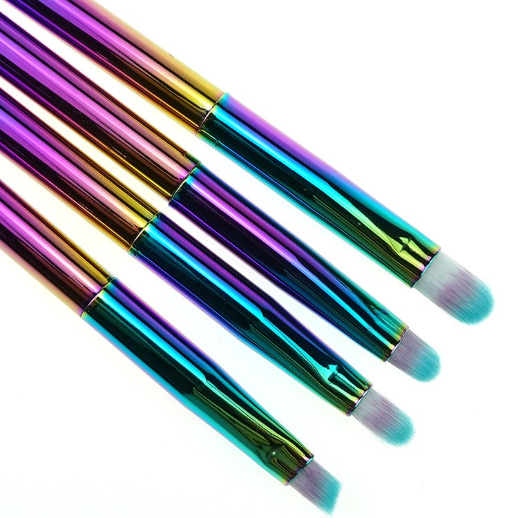 2019 new colorful Metal  handle brush professional cosmetic makeup Brush set
