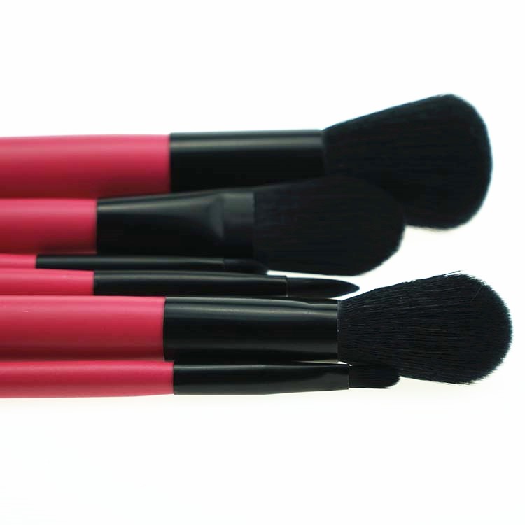 7 Piece Pink Makeup Brushes Manufacturers China Best Seller Brush Set With Bag