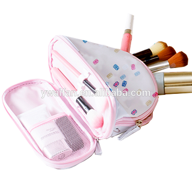 Travel Cosmetic Pouch Small Toiletry Kit Organizer Double Layer Toiletry Bag