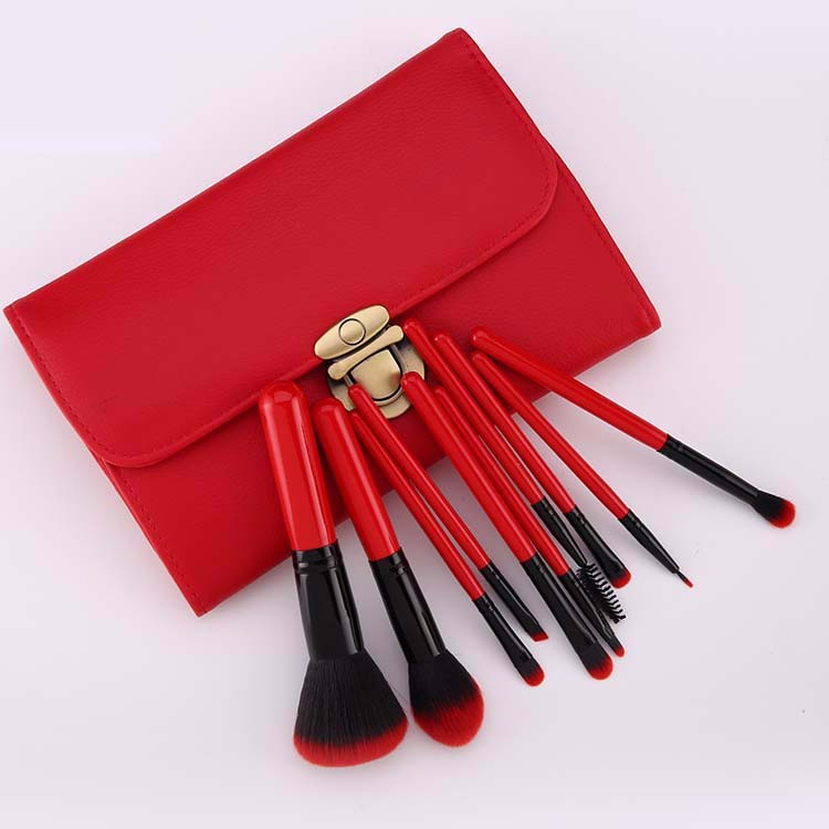 2018 Free Samples Vegan Hair Red Maquillaje Beauty Cosmetics Makeup Brushes