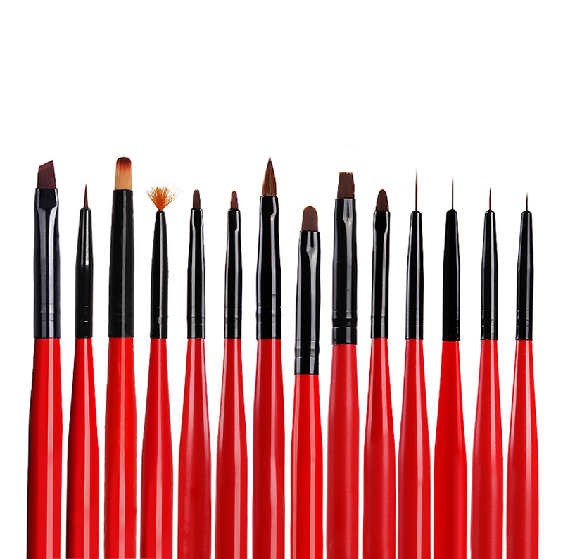 New arrival 14pcs manicure drawing pens nail art gel nail brush
