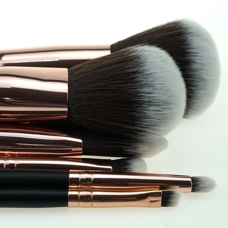 7Pcs Kabuki Makeup Brush Set Black Foundation Brush Makeup