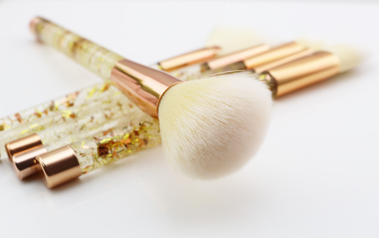 Wholesale 6 pcs Gold Crystal handle Glitter Makeup Brush