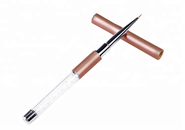New Product 2018 Diamond Makeup Brush Kit Crystal Eyeliner Brush With Lid
