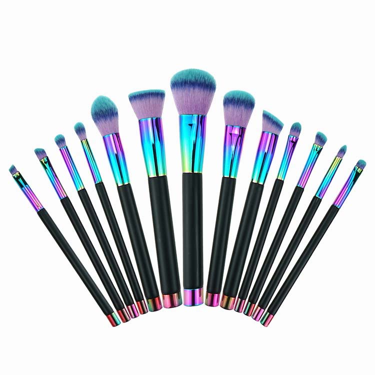 13pcs Pretty Luxe Rainbow Mermaid Makeup Brush Set Maquillaje Brush