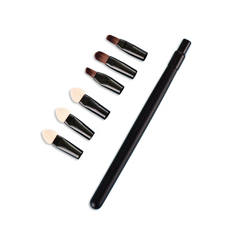 6 in 1 Exchengeable Eyebrow Eye Shadow Makeup Brush Sponge With Blistar Package