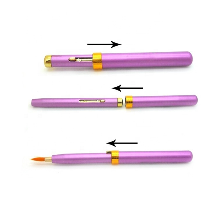 Crystal Lip Makeup Brush Retractable Mini Travel Lip Brush