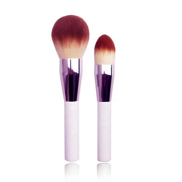 Beauty Cosmetics Plastic Brushes 2pcs Luxury Private Label Makeup Brush Set