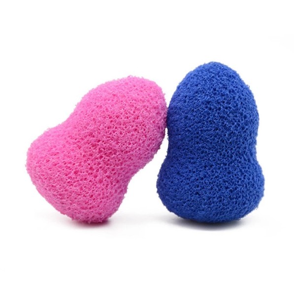 Wet water enlarges non-latex face wash and makeup remover sponge cleaning sponge