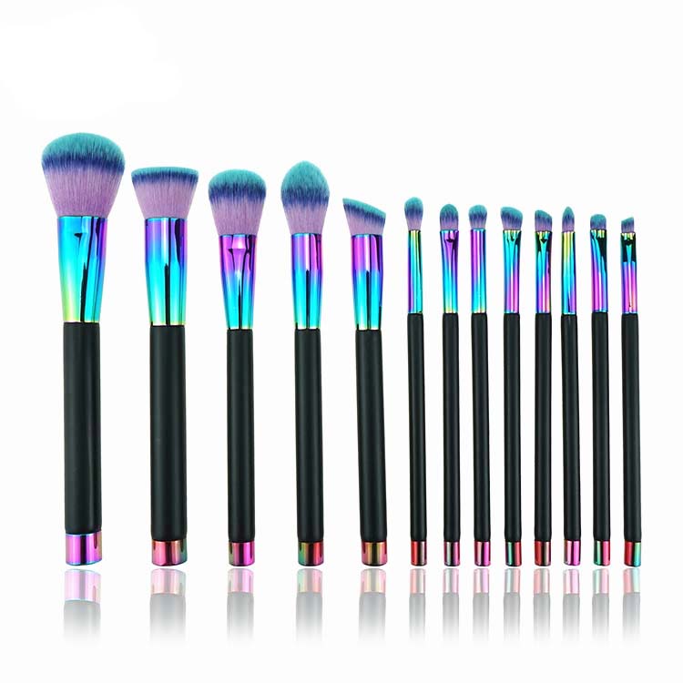13pcs Pretty Luxe Rainbow Mermaid Makeup Brush Set Maquillaje Brush