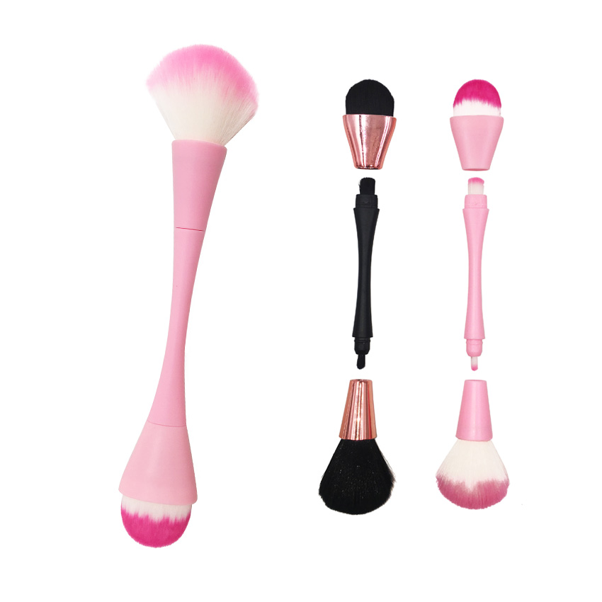 4 in 1 hot sale multifunction professional pink/rose gold makeup brush