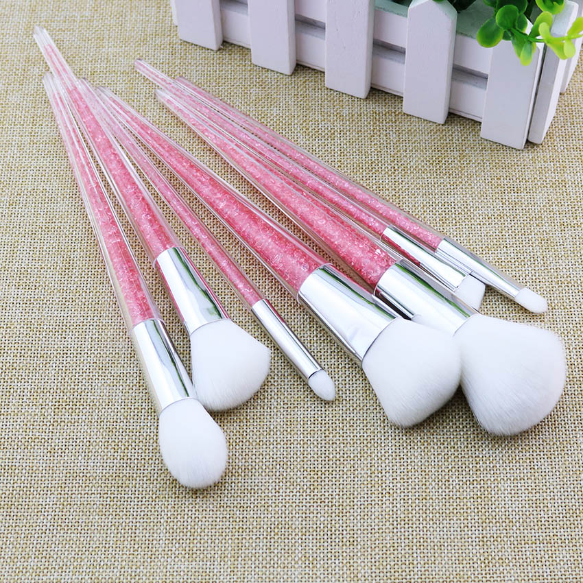 2018 New 7PCS Powder Blusher Rhinestone Diamond Glitter Makeup Brush