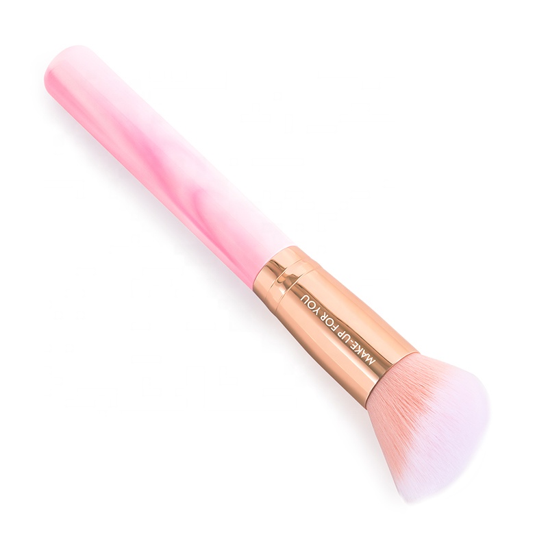 Synthetic Cosmetic Brush Own Brand Brush Makeup Profesional Pink Marble Blusher Brush
