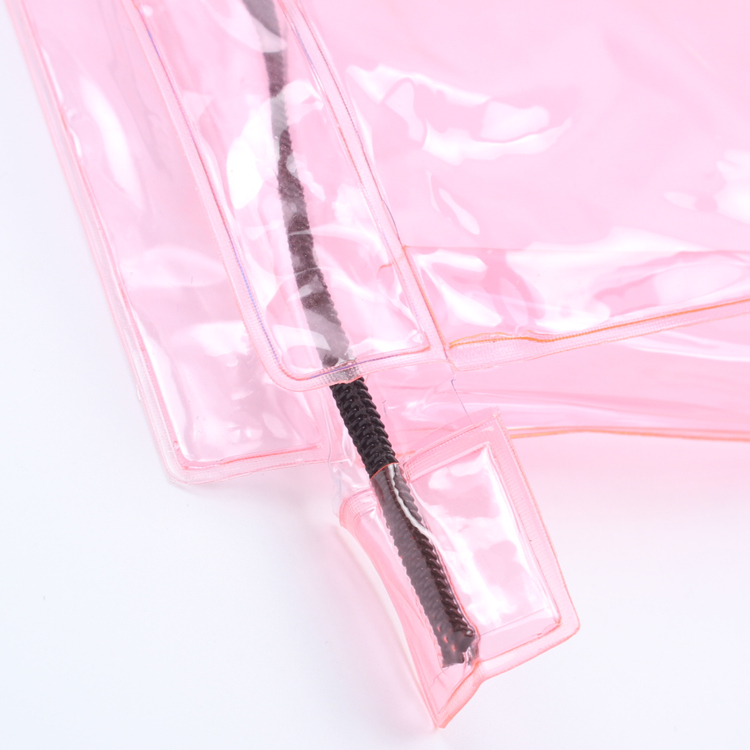 Pink Transparent PVC Zipper Bag Beach PVC Bag with Zipper