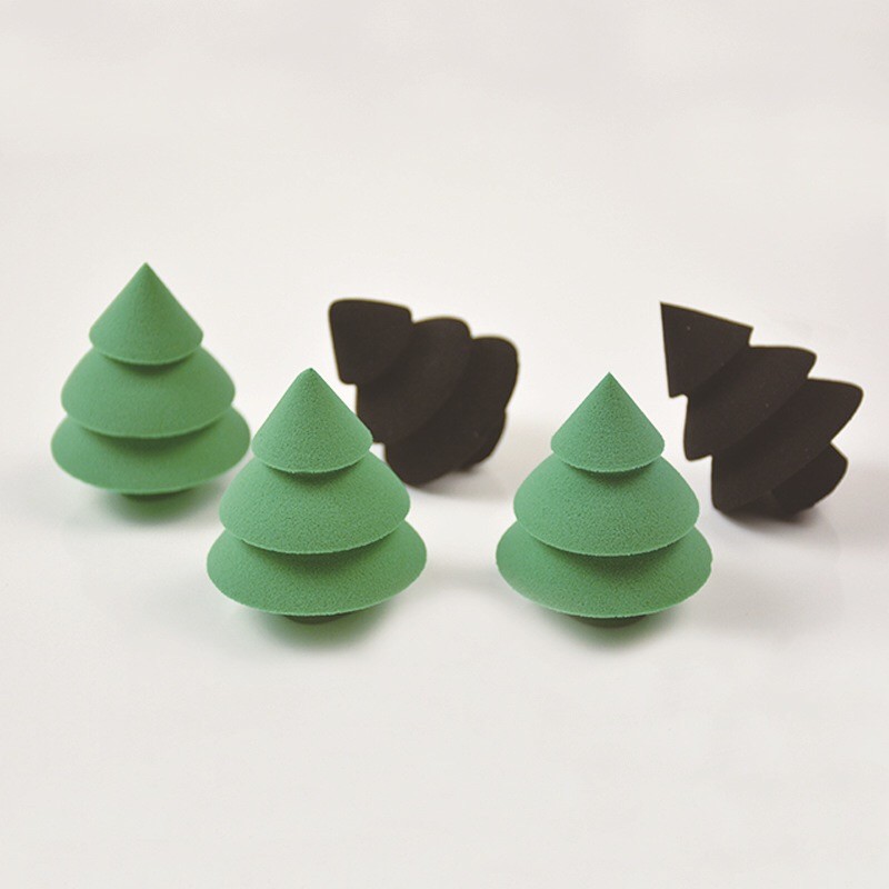 2019 New Arrival Snow Man Christmas Tree Super Soft Latex-free Private Label Foundation Makeup Sponges Powder Puff