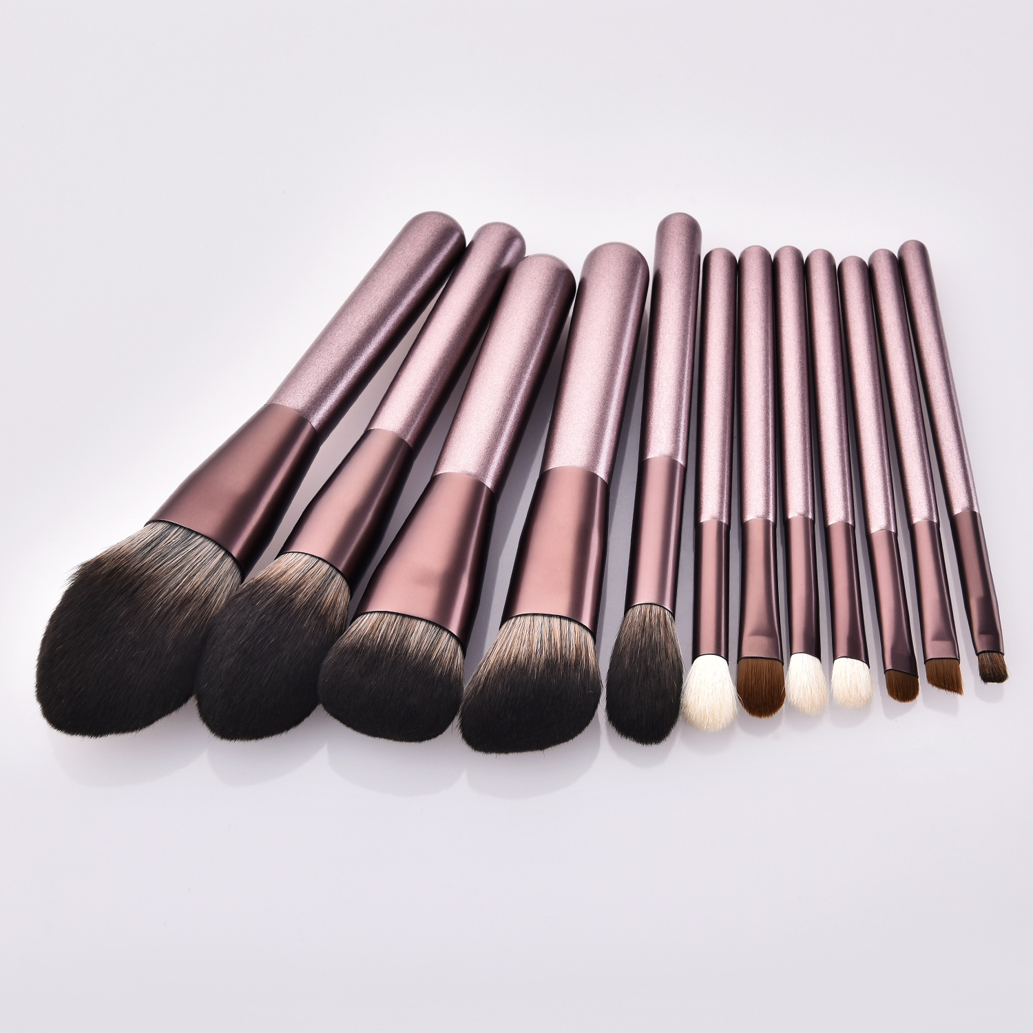 12PCS/SET Pro Champagne Gold No Label Makeup Brushes High Quality