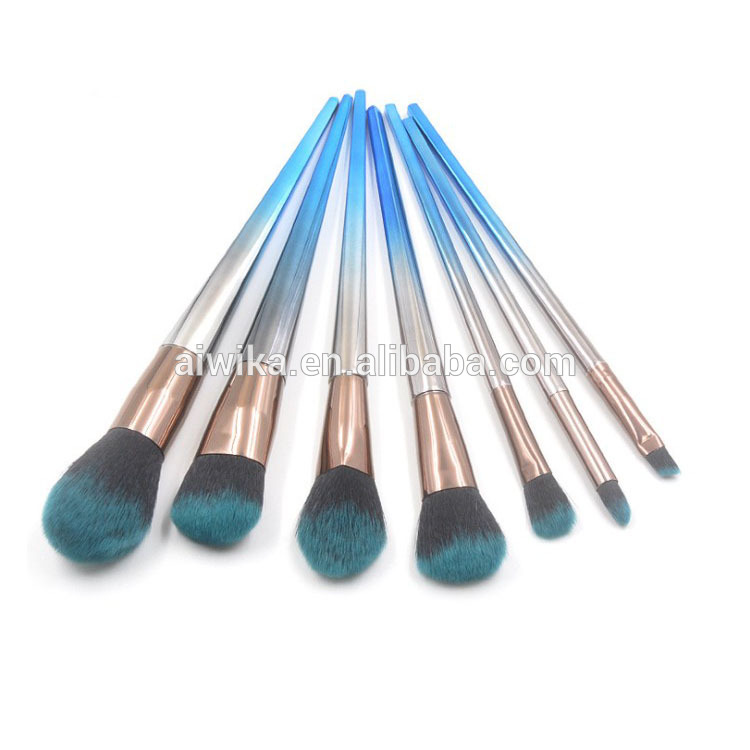 Custom 7pcs makeup brush, Pro art high quality cosmetic makeup brush set OEM brushes Private label