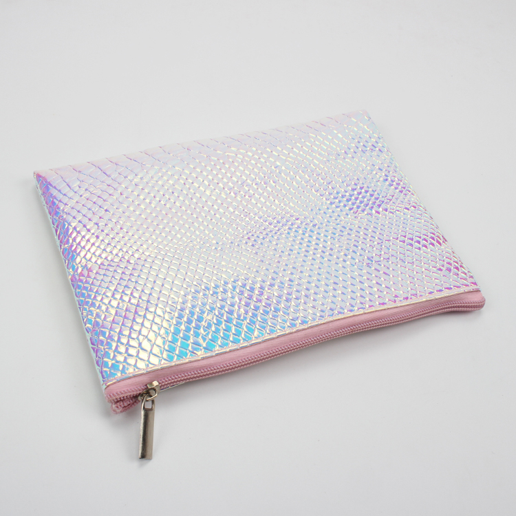 Fish Scale Pattern PVC Glitter Cosmetic Bag Makeup Bag For Woman Makeup Bag