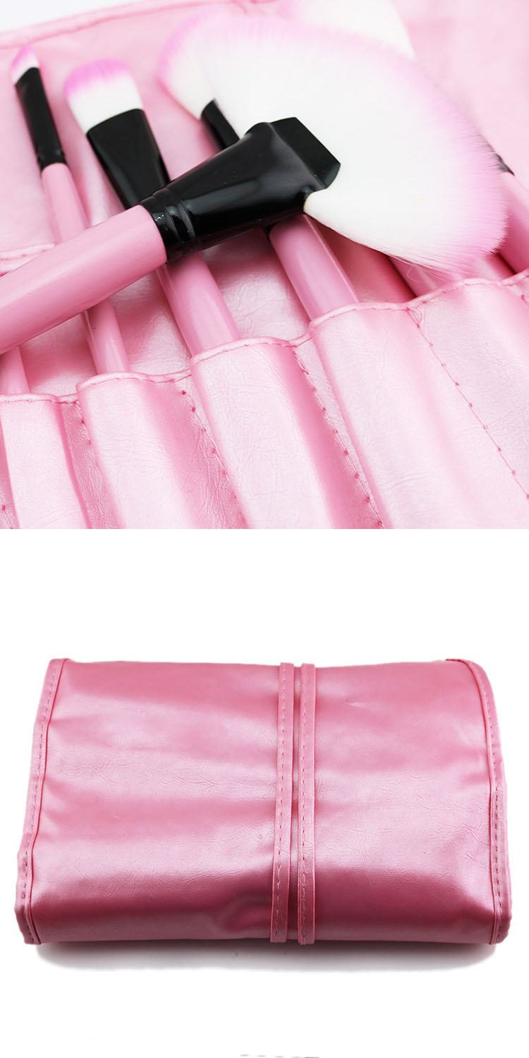 Wholesale Big Complete 32Pcs Professional Cosmetics Makeup Brushes Set with Pink Black Pouch Bag