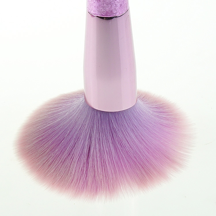 10 Years Factory Costom Logo 10pcs Purple Glitter Makeup Brush Set Free Sample