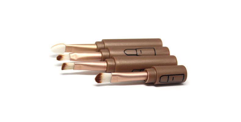 Brush Makeup Accessories Eye Use 4 In 1Plastic Stackable Eye Makeup Brush For Cosmetic