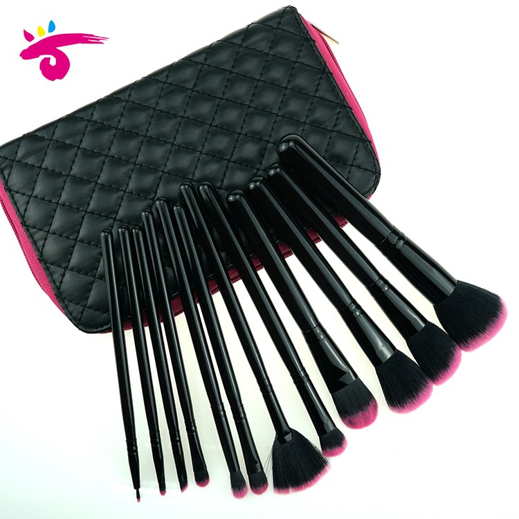 Factory wholesales private label black powder makeup brush eyeshadow makeup brush set