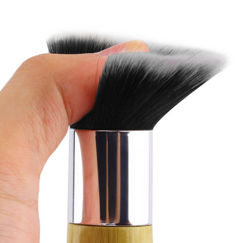 Wholesale 11 Pieces Professional Make up Brushes Natural Bamboo Kabuki Makeup Brush Set with Jute Bag