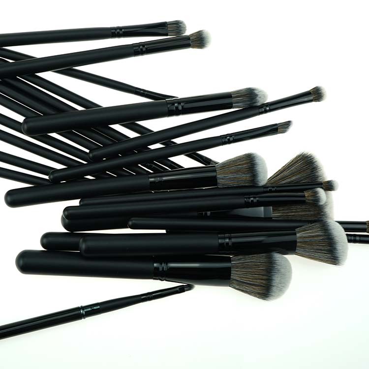 25 Piece Black Matte Bare Minerals Makeup Brushes Kit Makeup Brushes For Sale