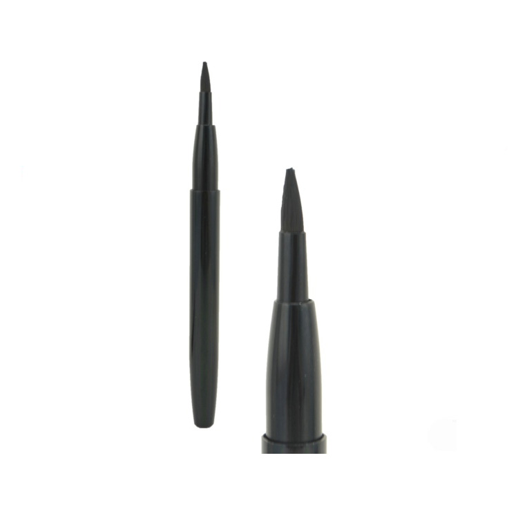 Black Premium Synthetic Hair Mini Retractable Makeup Lip Brush With Cap