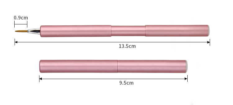 Fashion retractable fine eyeliner brush with premium quality synthetic