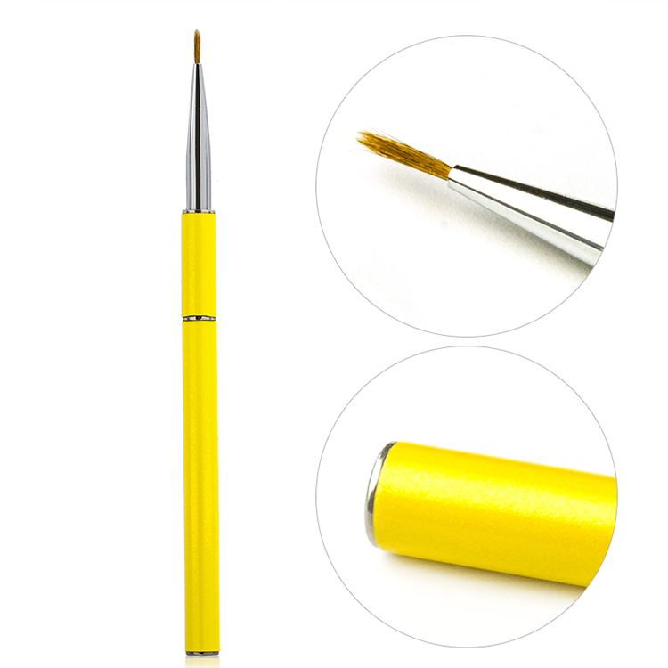 High Quality Professional Metal Handle Nylon Hair Nail Art One Stroke Brush