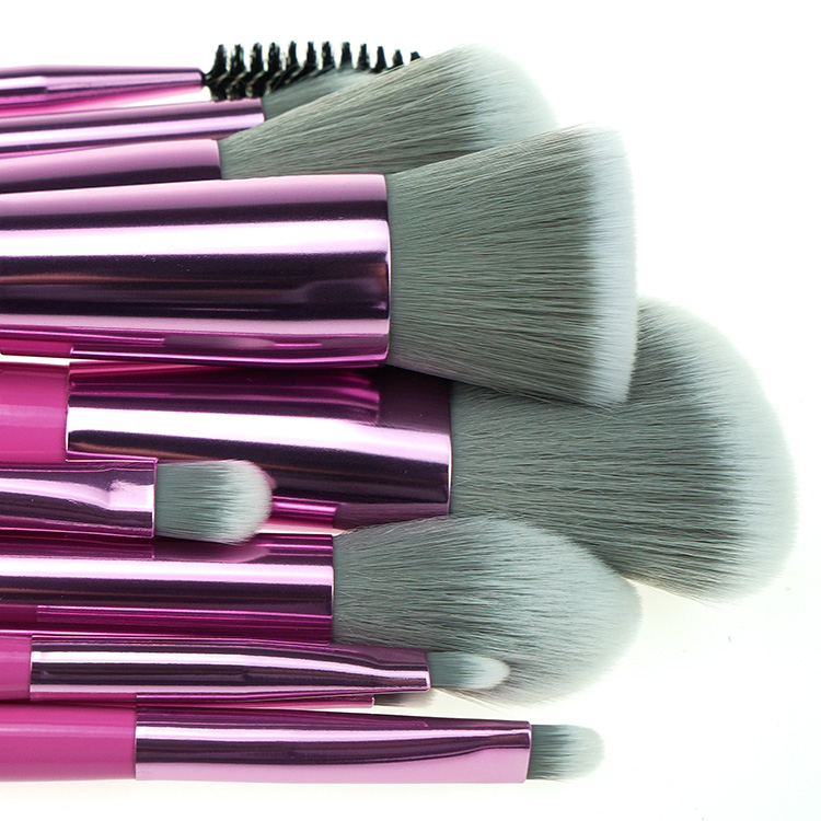 Custom Logo 10pcs Pink Glitter Star Marble Style Cosmetic Brush Set with Pouch