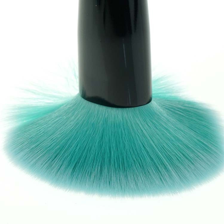 12 Pcs Green Bling Soft Brush Glitter Makeup Brush Set With Case