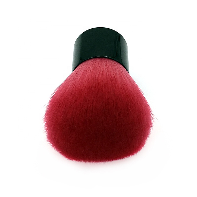 Single Black Base Red Hair Cosmetic Kabuki Powder Brush