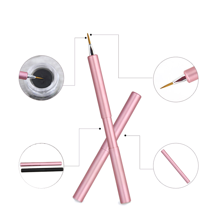 Fashion retractable fine eyeliner brush with premium quality synthetic