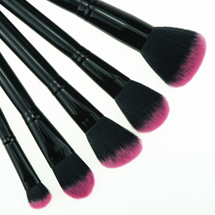 Factory price maquiagem importada atacado 12PCS pink&black makeup brush set with makeup travel bag