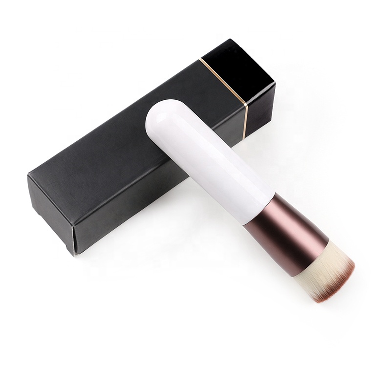 High Quality Lady White Handle Density Synthetic Foundation Brush Makeup With Box