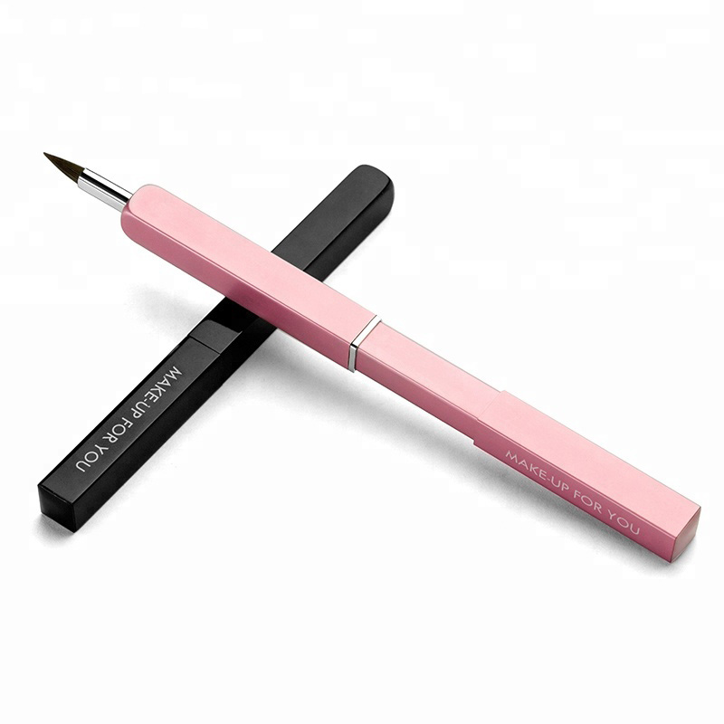 New Design Portable Retractable Lip Brush for Lipstick Lip Gloss Liner Brush Nylon Hair Makeup Brush