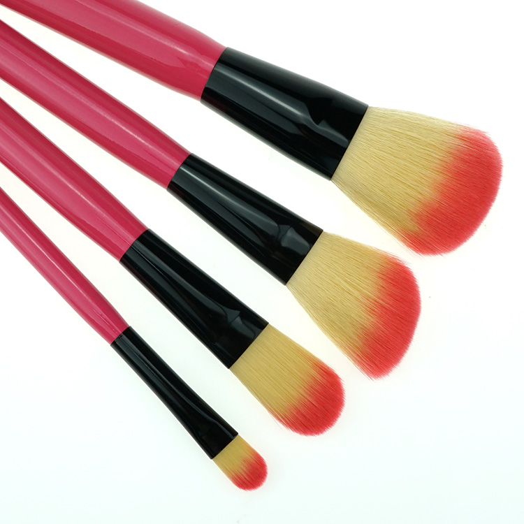 Free Sample 9PCS Pink Travel Synthetic Makeup Brush Set with Tube