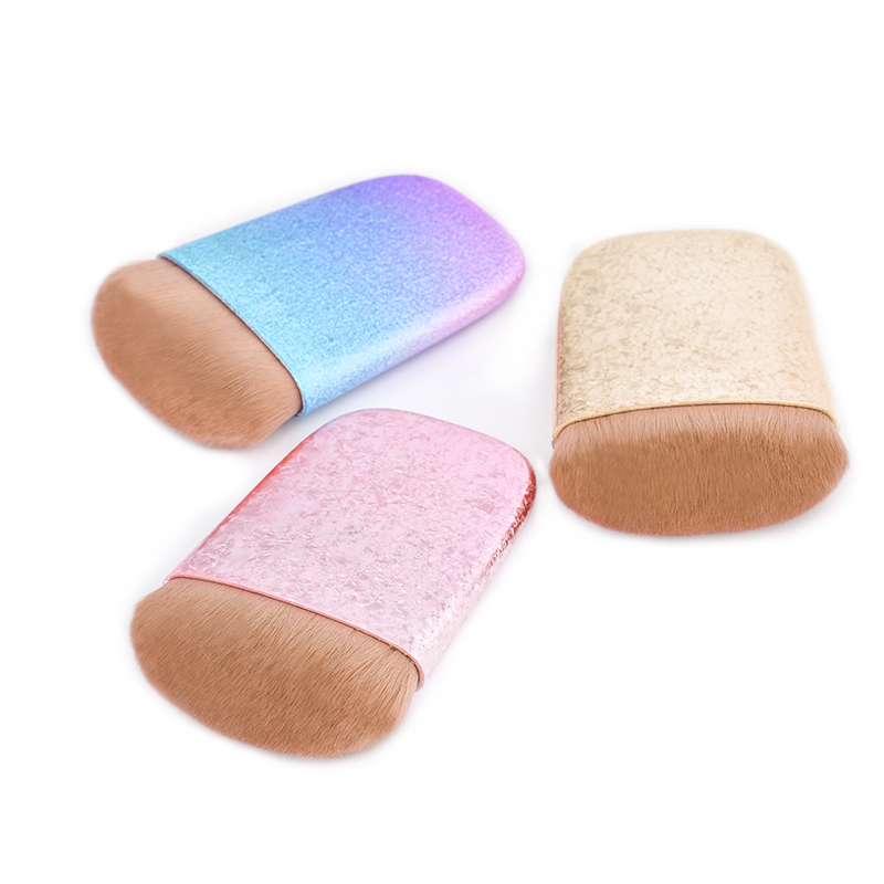 Electroplated Rimous Single Foundation Makeup Brush Soft Hair Kabuki Foundation Brush