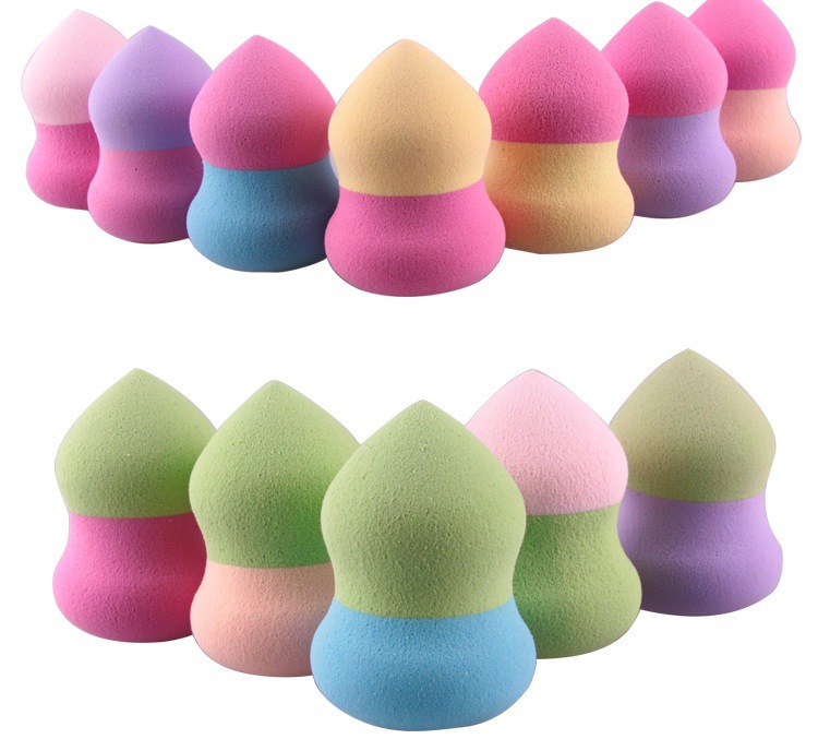 dual color latex free make-up sponge customized shape color cosmetic sponge