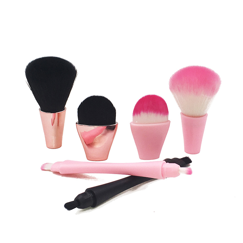 4 in 1 hot sale multifunction professional pink/rose gold makeup brush