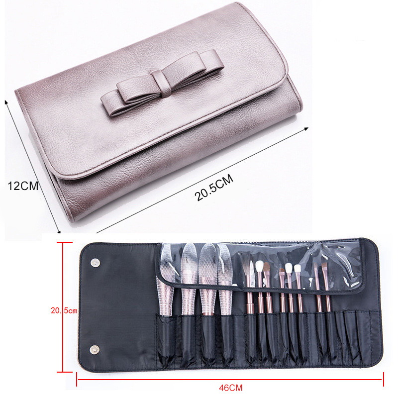 12PCS/SET Pro Champagne Gold No Label Makeup Brushes High Quality