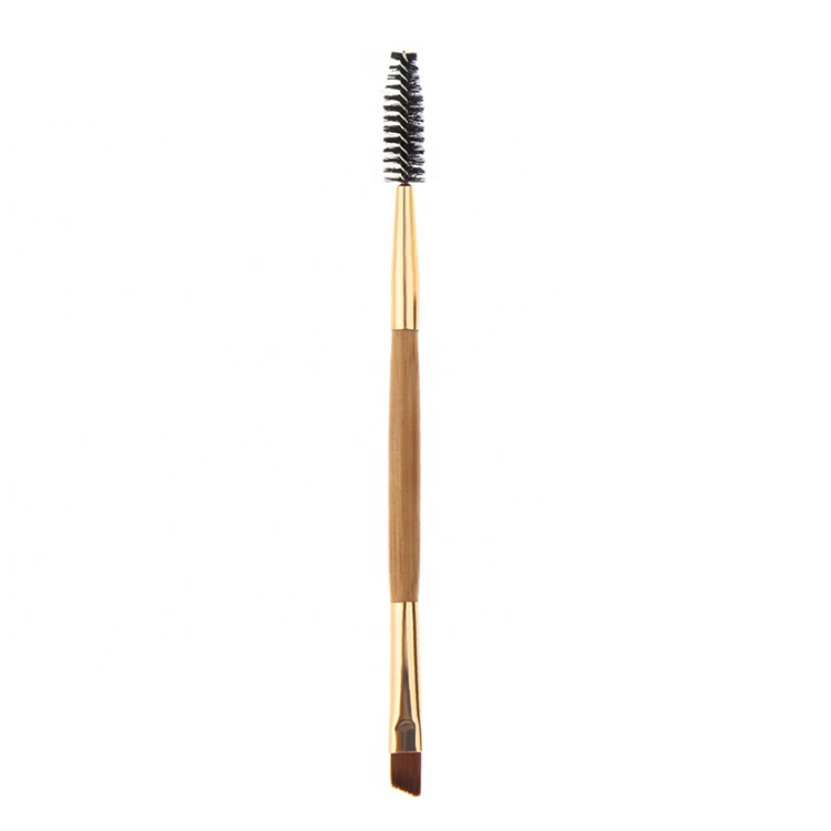 Bamboo Handle Eyebrow Brush Dual End Eye Pencil Brush Single Cosmetic Brush For Mascara