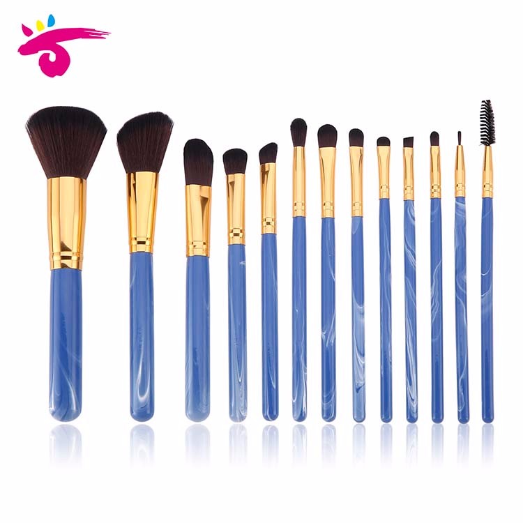 Free Samples Vegan Hair Marble Beauty Cosmetics Wet Make Up Brush Makeup Brushes