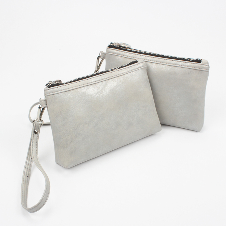 Handy Makeup Cosmetics Bag Pouch Waterproof PU Leather Portable Soft Surface Cosmetic Bag