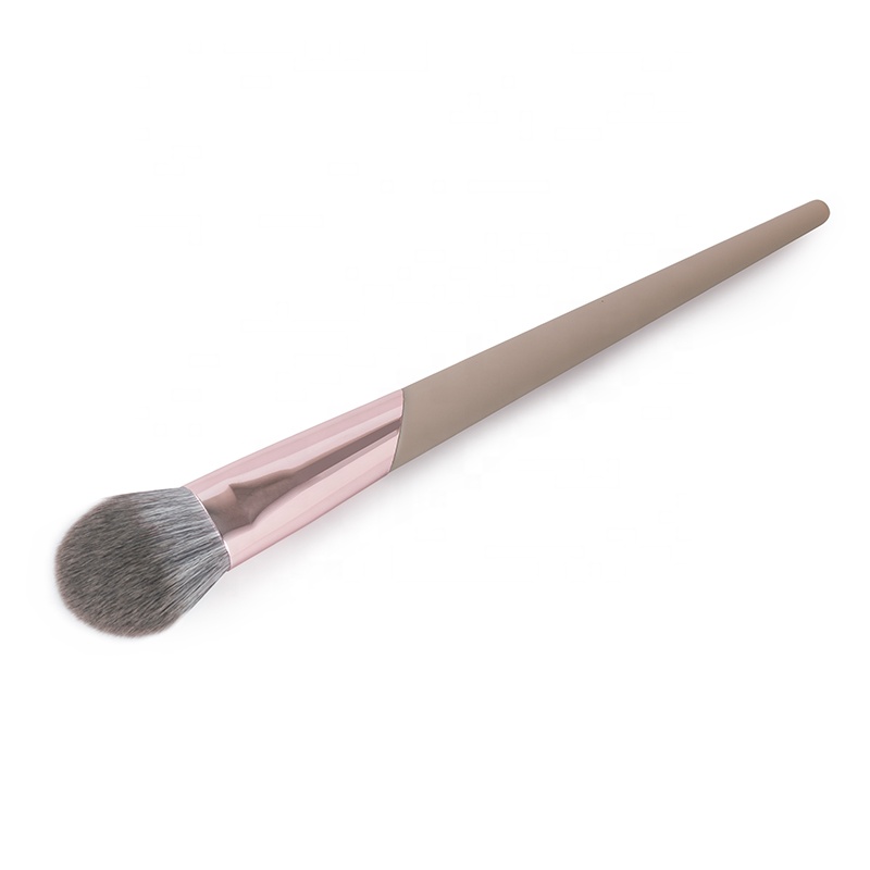 Powder Aluminium Cosmetic Brush Synthetic Quality Cheap Single Makeup Brush Compact Blusher Brush