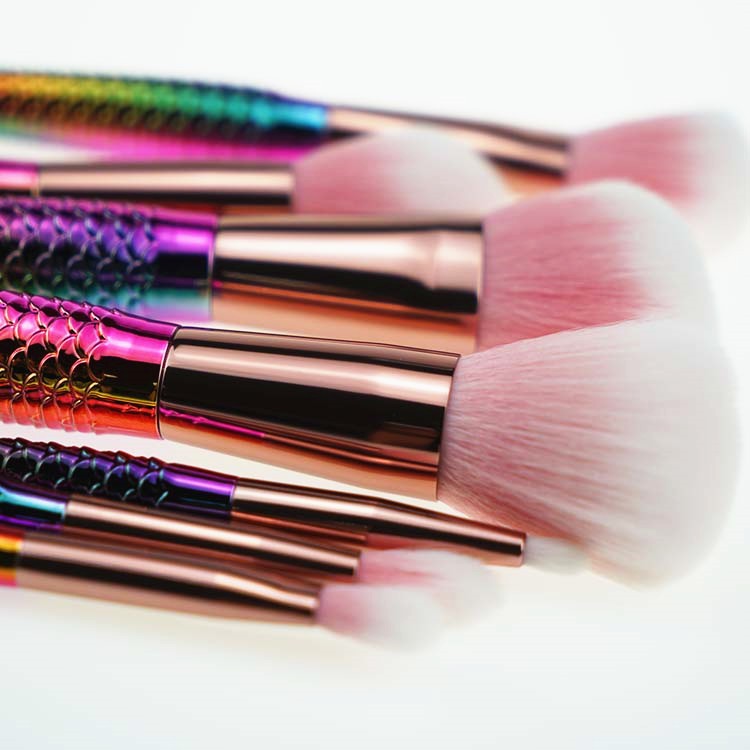 High Quality Kabuki Brushes Mermaid makeup brush set